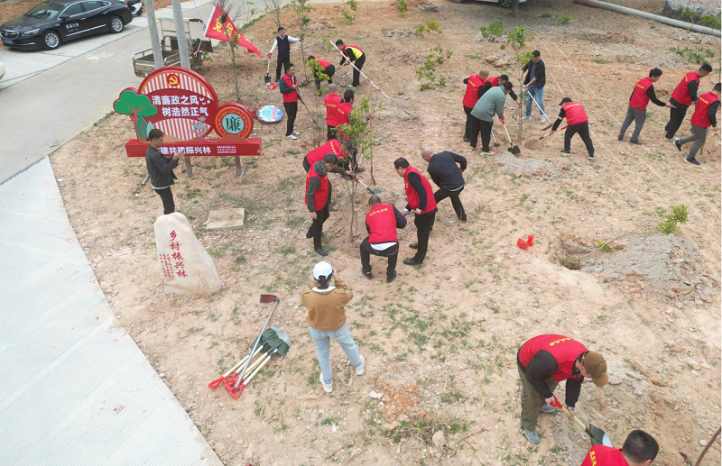 樂民鎮(zhèn)開展“黨建共建添新綠，共創(chuàng)綠美新農(nóng)村”主題黨日植樹活動